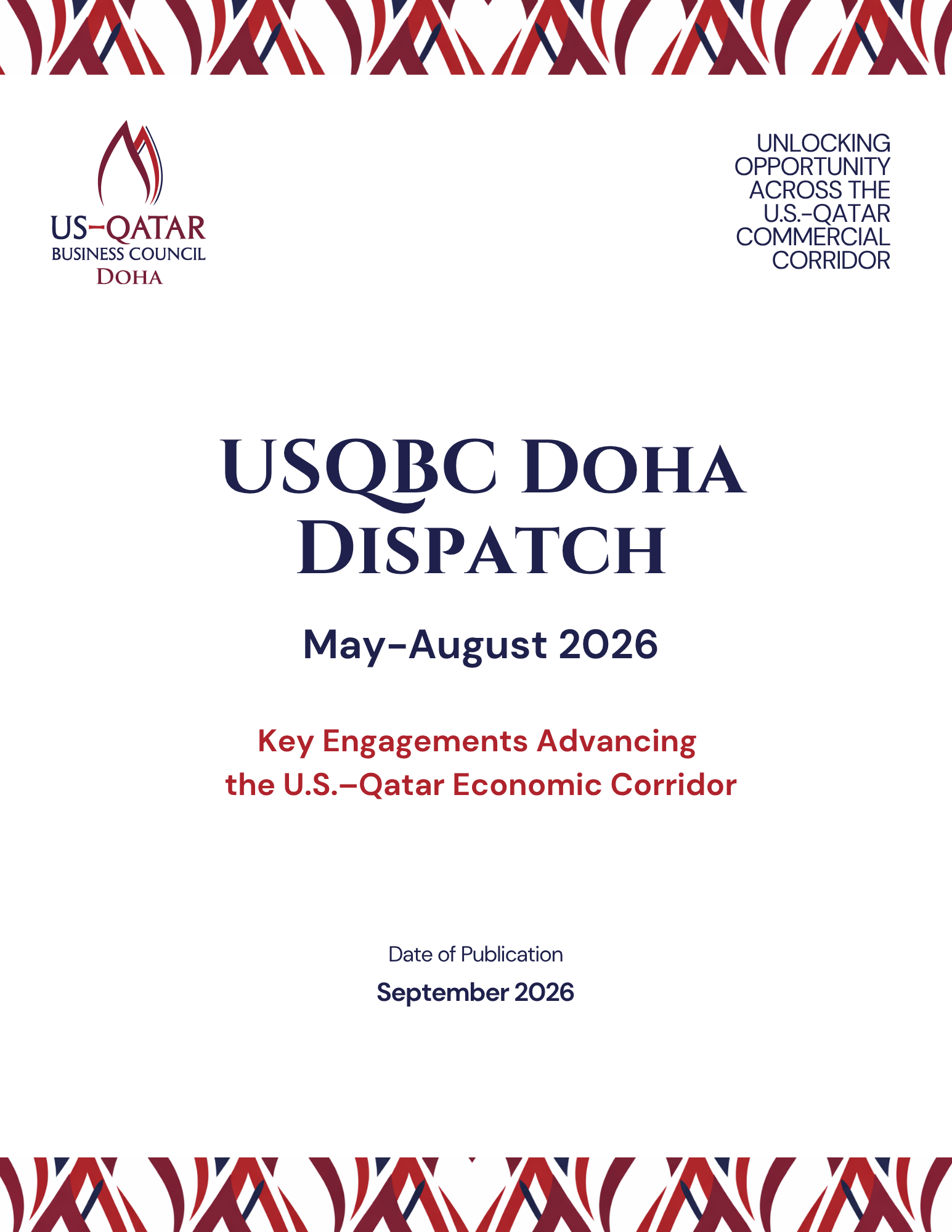 USQBC Doha Dispatch | May–August 2026